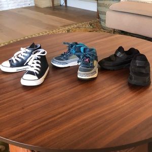 Air Jordans, Converse, and Air max size 8 sneakers